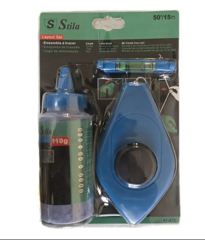 ریسمان رنگی ( چاک لاین ) 15 متری تراز دار مدل STILA