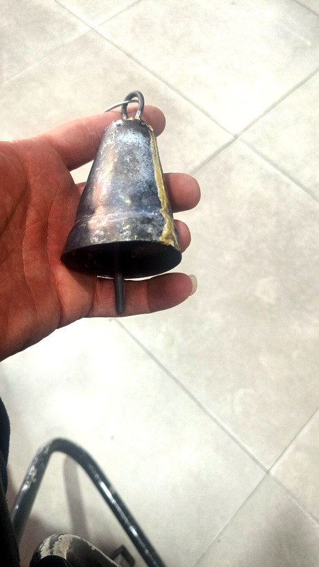 زنگوله گوسفندی قیفی جوش برنجی 7 سانتیمتر