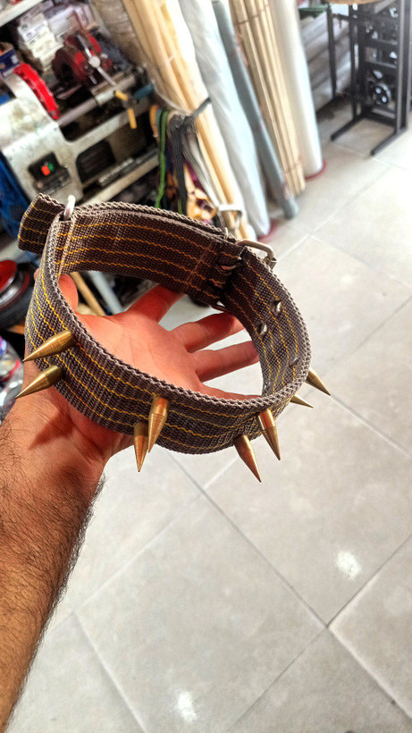 قلاده گردنی برزنتی 70 سانتی متری خاردار 2 لایه ضخیم