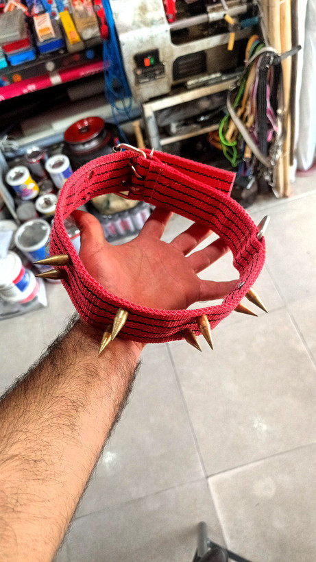 قلاده گردنی برزنتی 70 سانتی متری خاردار 2 لایه ضخیم